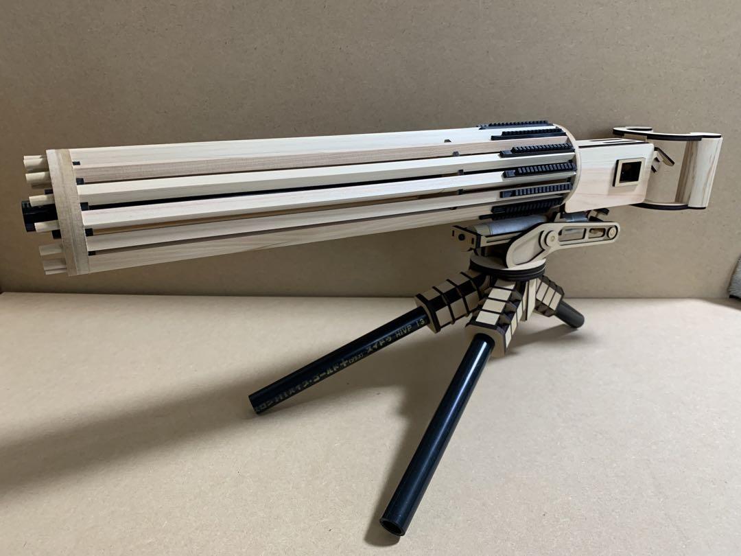 ガトリング ゴム 銃 （ゴム鉄砲ガトリングガン キット｜手作り木