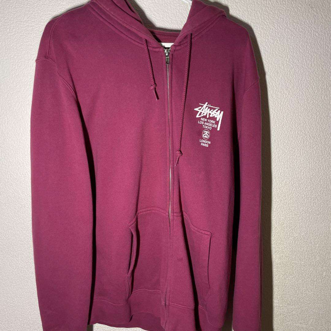 Stüssy ワインレッド パーカー Mサイズ （STUSSY - ステューシー