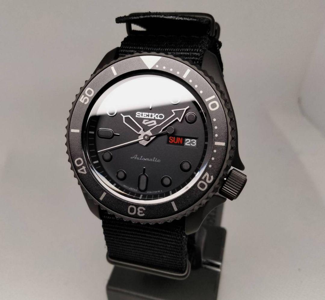 未使用 SEIKO 腕時計 セイコー5 スポーツ srpd79 オールブラック