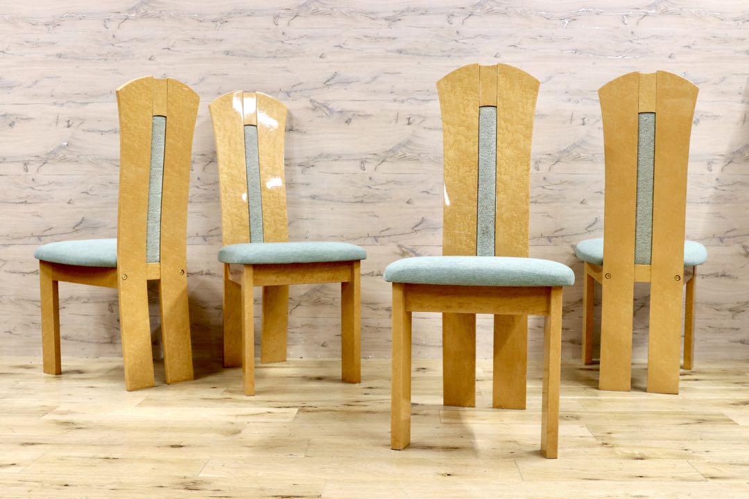 GMHK89A○府中家具 バーズアイメープル ダイニングチェア 食卓椅子 ハイバ GMHK89A○府中家具 バーズアイメープル ダイニングチェア 食卓