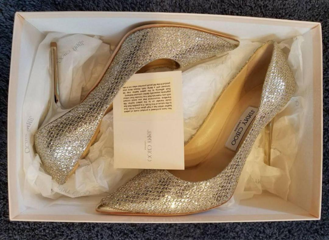 【美品】Jimmy Choo シルク パンプス ウェディングシューズ JIMMY CHOO ジミーチュウ ハイヒール ウェディングシューズ 結婚