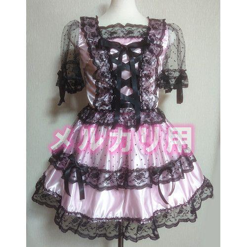 アイドル衣装 ピンク×黒 オリジナル ハンドメイド コスプレ衣装