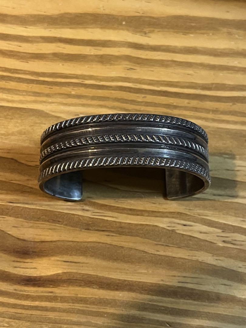 クレンドンピート　cp シルバー　バングル Clendon Pete ナバホ族 バングル ワイド45.5mm クレンドンピート