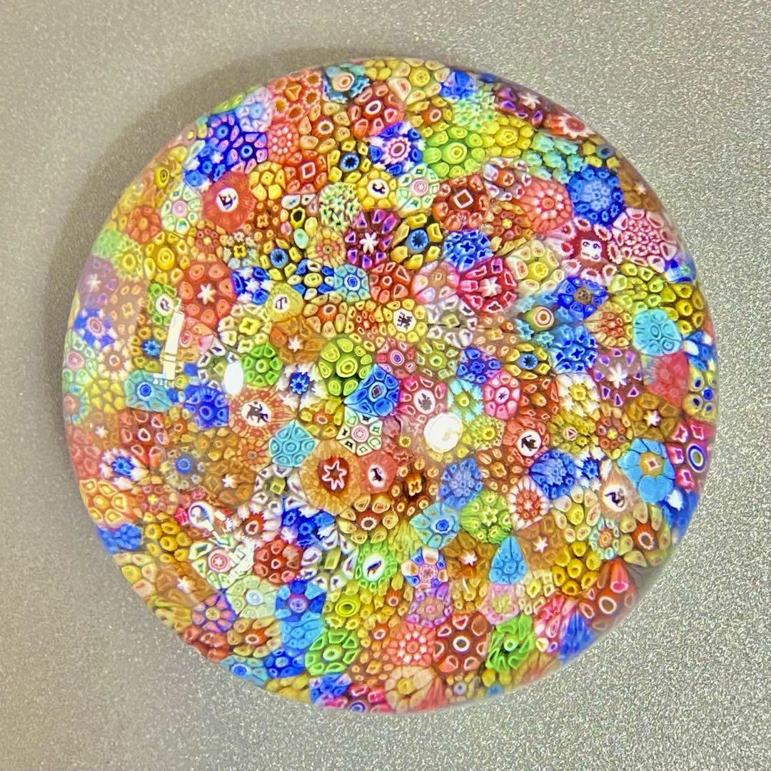 BACCARAT　バカラ　ミルフィオリ　千の花　ペーパーウェイト　1969年 限定】バカラ Baccarat ドーム型 12星座と千の花 ミルフィオリ