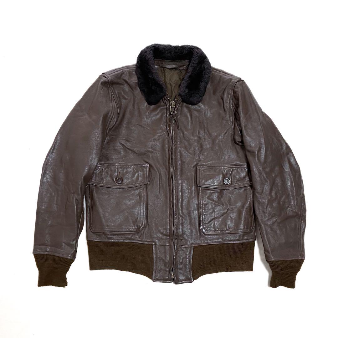 70s 米軍 USN G-1 フライトジャッケット 40〜42相当 海軍（70s