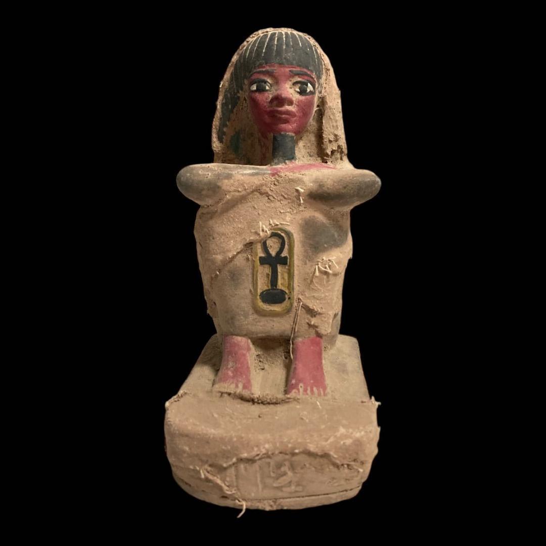 100%本物保証】紀元前300年頃 古代エジプト 神官座像 ファラオ