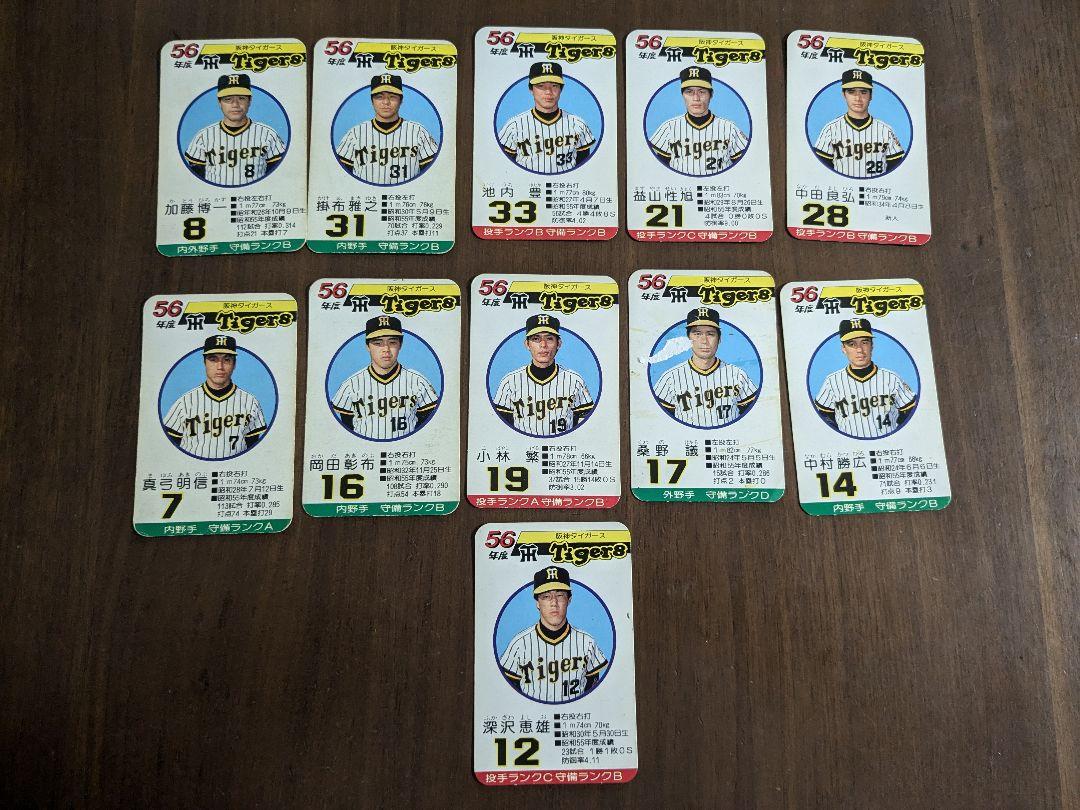 【希少】タカラ　プロ野球カード　阪神タイガース　昭和59年度　全30枚 希少】タカラ プロ野球カード 阪神タイガース 昭和59年度 全30枚