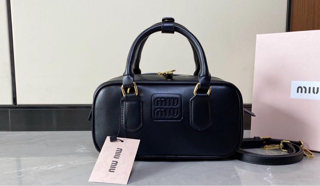 miumiu ハンドバッグ ボストンバック ショルダーバッグ ダークブラウン レディース】デザイナーズ バッグ コレクション - Miu Miu公式サイト