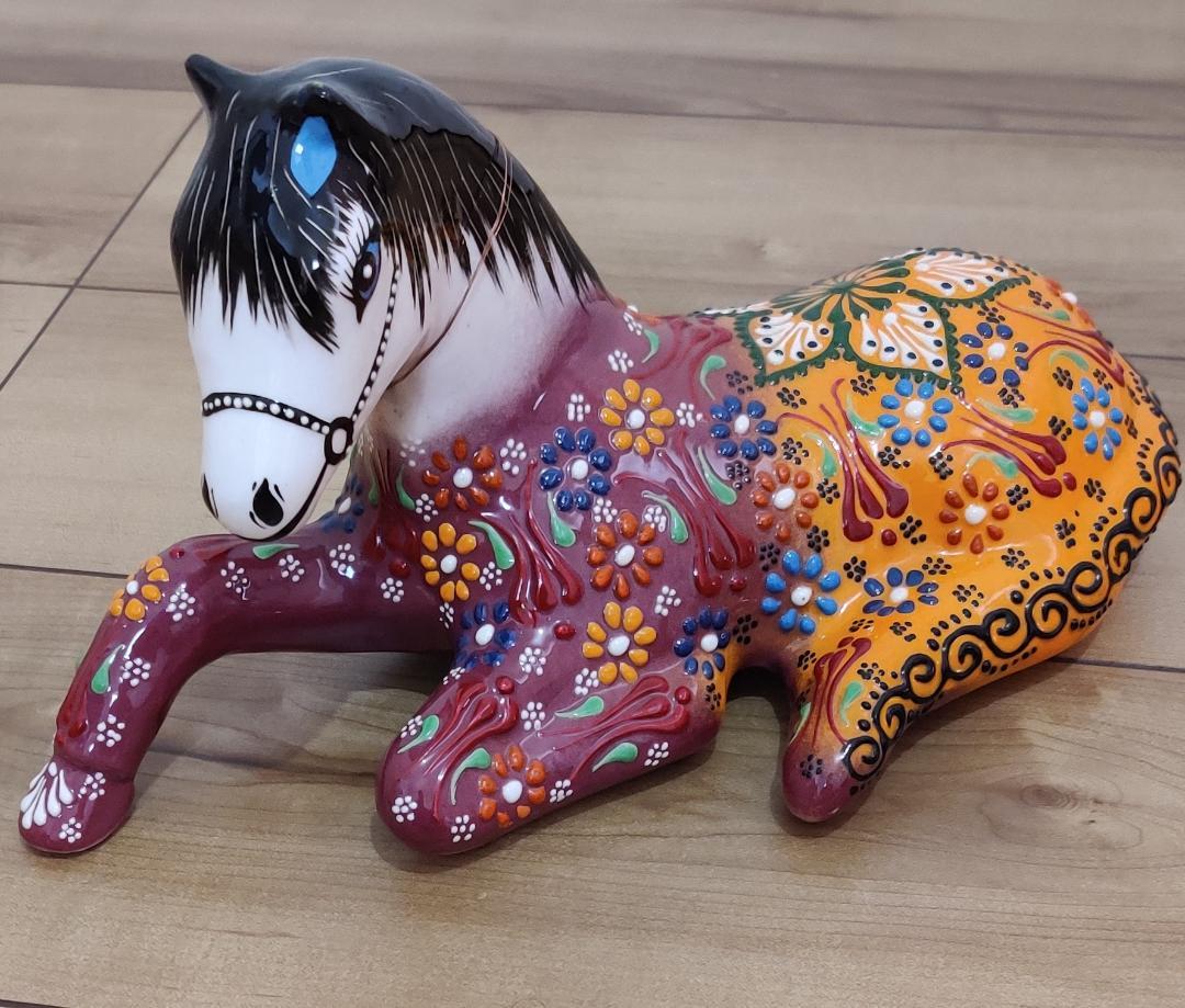 レア物！陶器の可愛いい子馬の絵画 レア物！陶器の可愛いい子馬の絵画