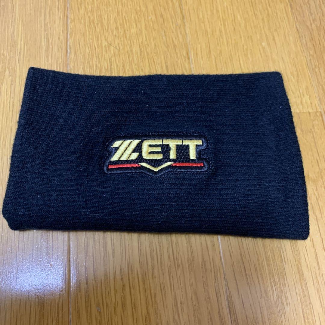 ZETT プロ仕様　リストバンド　黒 プロステイタス 【刺繍サービス】野球 ゼット リストバンド ZETT