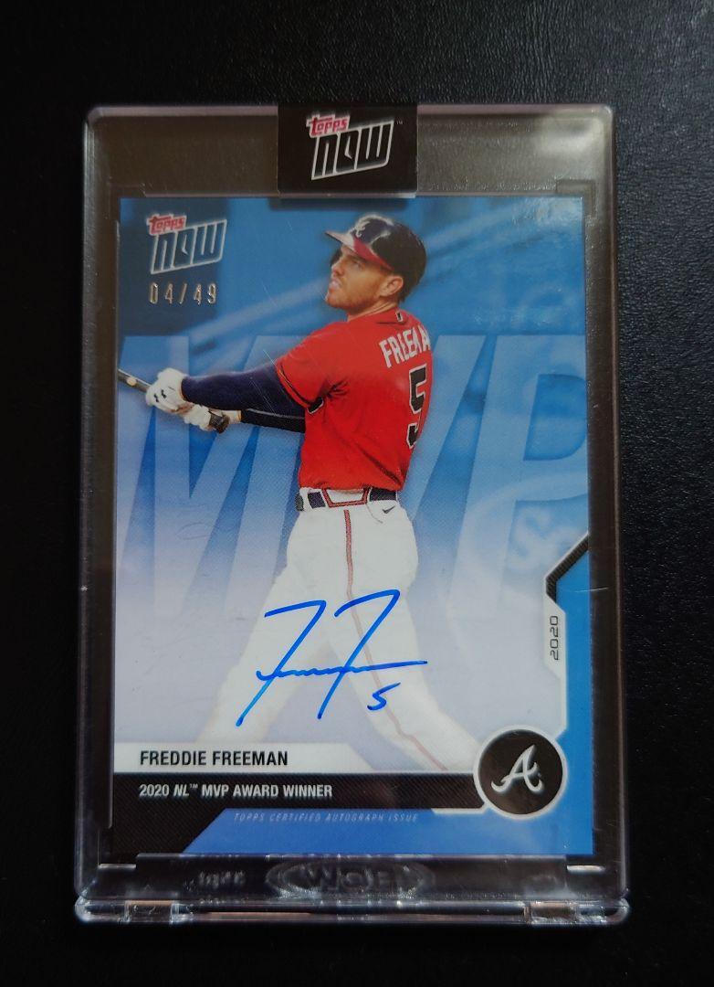 【美品】Freddie Freeman フリーマン★直筆サインカード★Topps Freddie Freeman 直書きサインカード フリーマン ドジャース