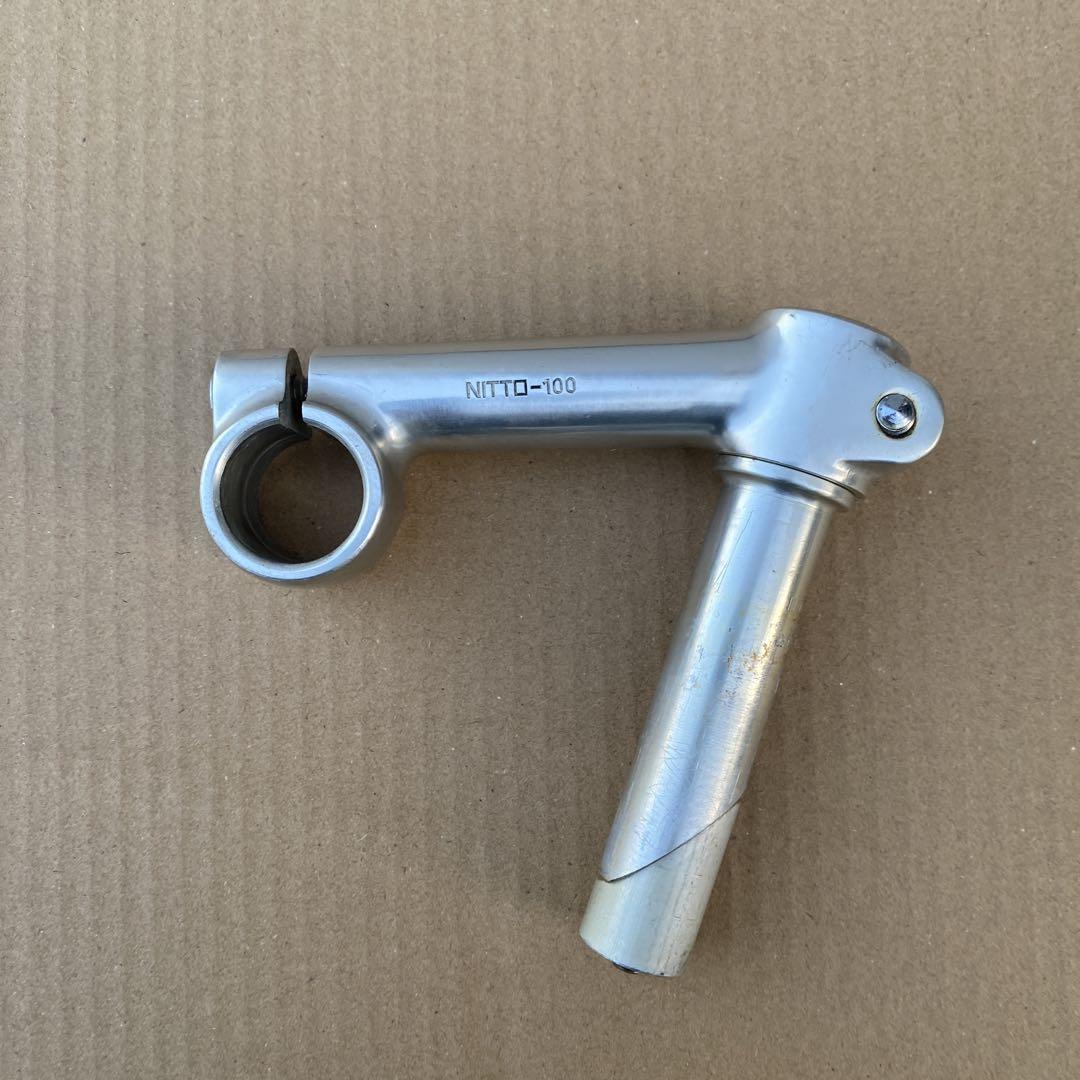 NITTO 100mm天返しステム 25.4mm シルバーピストバイク njs