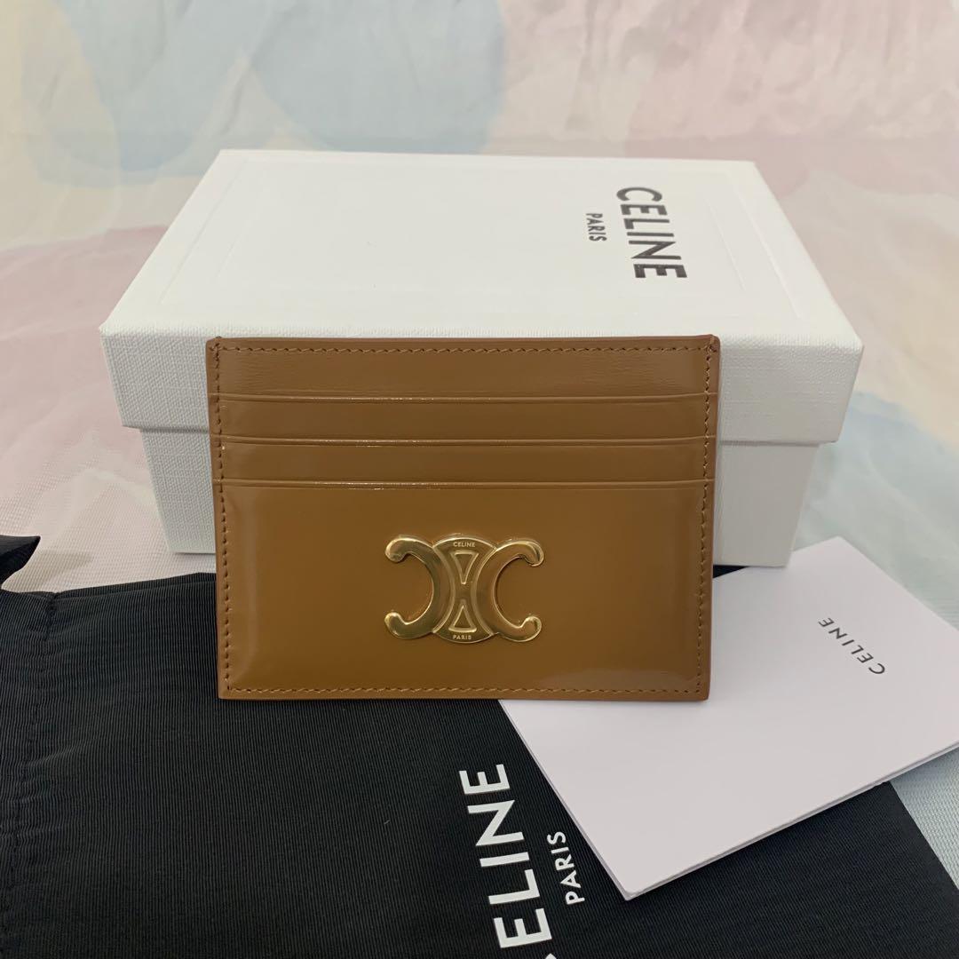 CELINE フィービー期 旧ロゴ FRAME カードケース 未使用】CELINE☆旧ロゴ byフィービー Zipped Card Holder