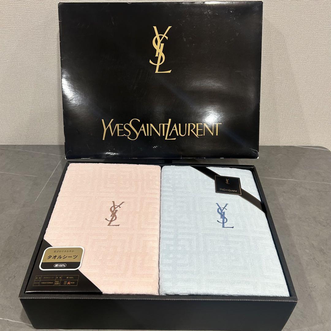 イヴサンローランタオルシーツ2枚組　シーツ　イヴサンローラン YVESSAINTLAURENT タオルシーツ 2枚組 イヴサ ンローラン（イヴ