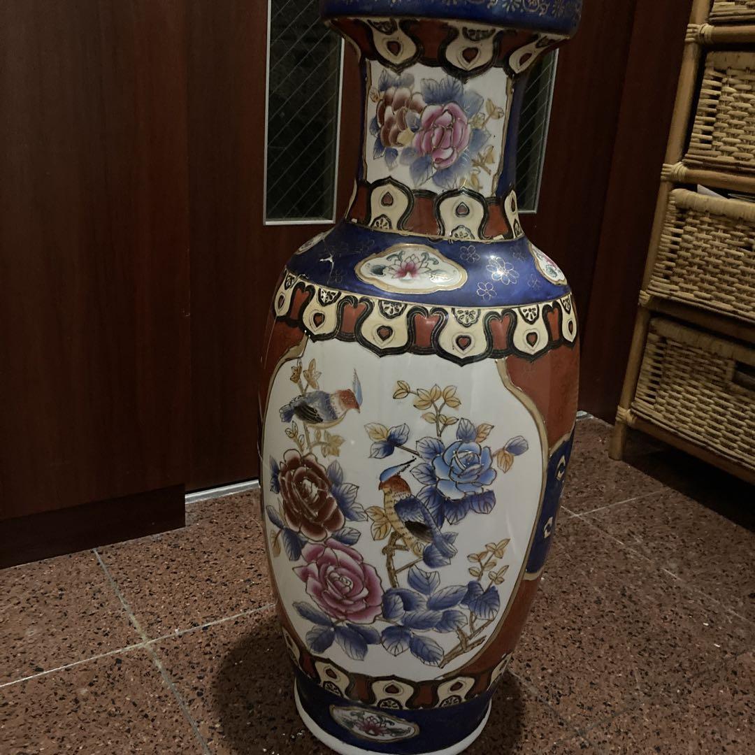 陶器の花瓶 花と鳥のデザイン 中型 美しい花瓶 陶器製 花と鳥のデザイン 一輪挿し - メルカリ