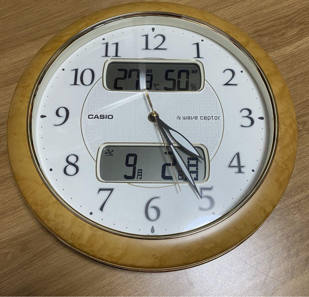 新品✨ CASIO カシオ 電波時計 壁掛け  ITM-720NJ 温度湿度計 新品✨ CASIO カシオ 電波時計 壁掛け ITM-720NJ 温度湿度計