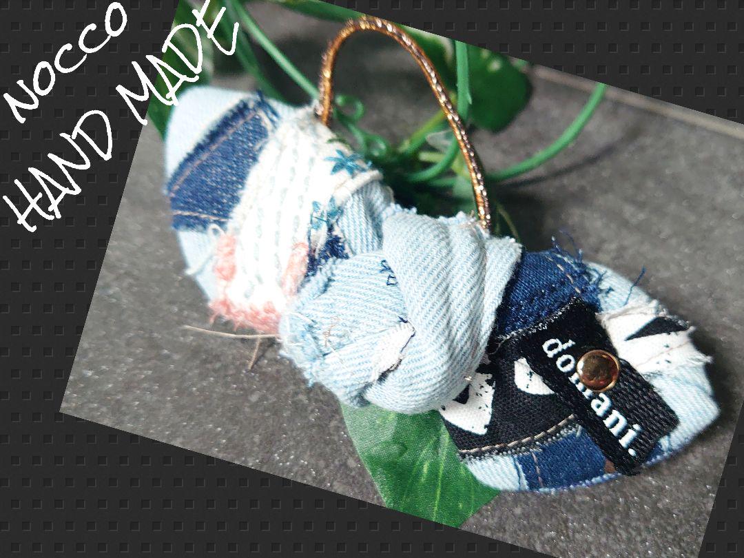 No.396【DENIM✖️リボン ヘアゴム】デニムリメイク ヘア