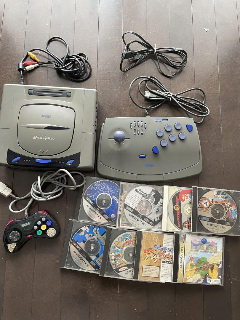 セガサターン 本体 コントローラー 9枚ゲームディスク付き （美