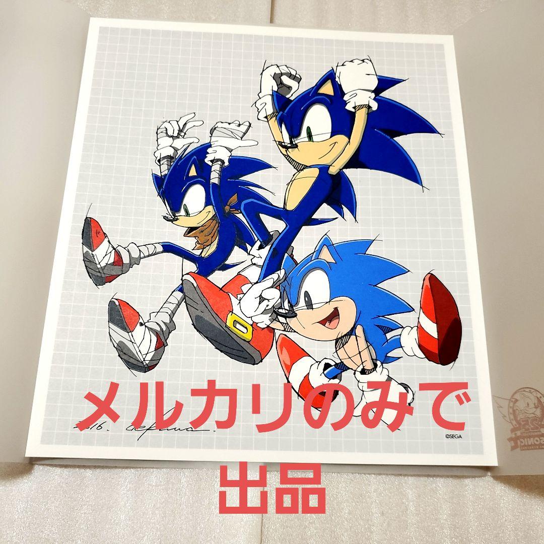 ソニック・ザ・ヘッジホッグ アートイラスト サイン入り シリアルナンバー入り ソニック・ザ・ヘッジホッグ アートイラスト サイン入り