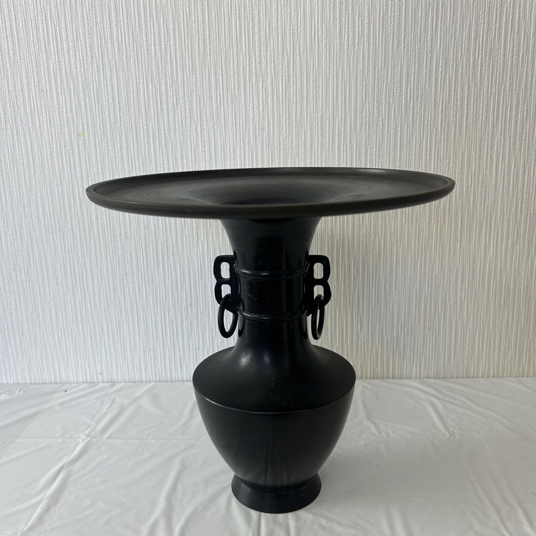 池坊　唐銅　華道　花器　工芸品 Yahoo!オークション -「池坊 花器 銅器」の落札相場・落札価格