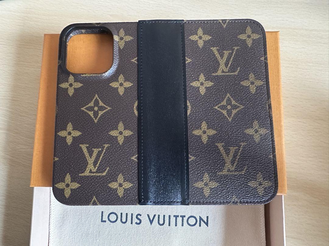 ルイヴィトンiPhone14pro手帳ケース美品 （LOUIS VUITTON - 美品