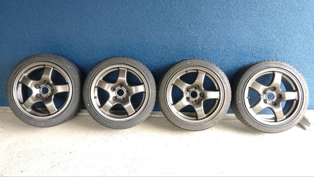 R32GT-R 純正鍛造ホイール 4本セット 日産純正 R32 GTR ホイール タイヤ付 215/65R16 4本セット 8J +