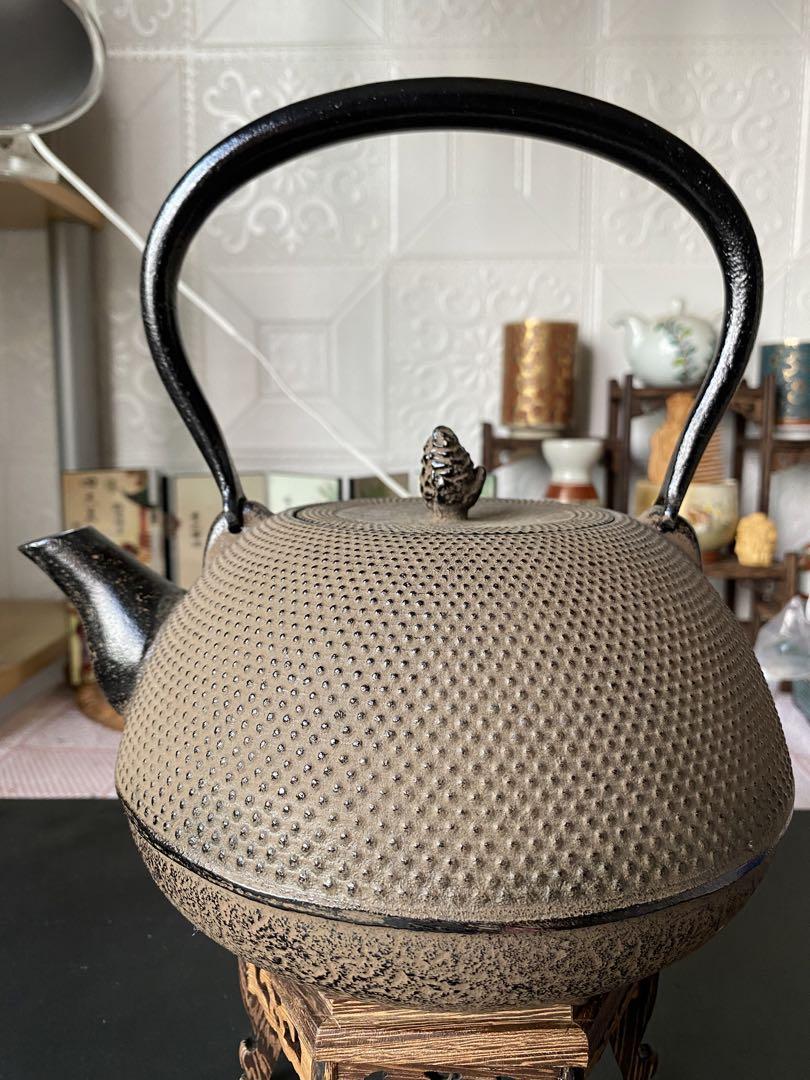大型鉄瓶/南部盛栄堂鉄瓶/鉄器/煎茶道具/金属工芸/茶器/骨董