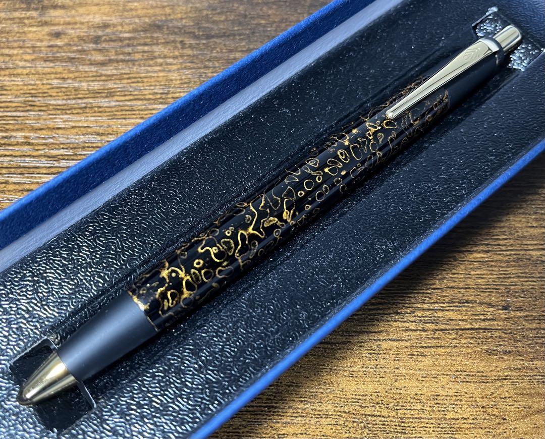 野原工芸　新型シャーペン　兆春塗り　黒金　漆金箔　固定式口金付き 19）野原工芸兆春塗り黒金箔シャープペンシル｜文具好きの冷えペン🐧