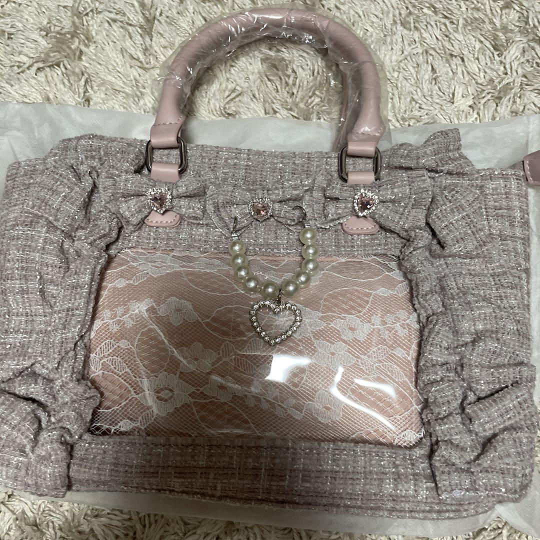 ピンク ツイード 痛バ 痛バッグ アンクルージュ（アンクルージュ