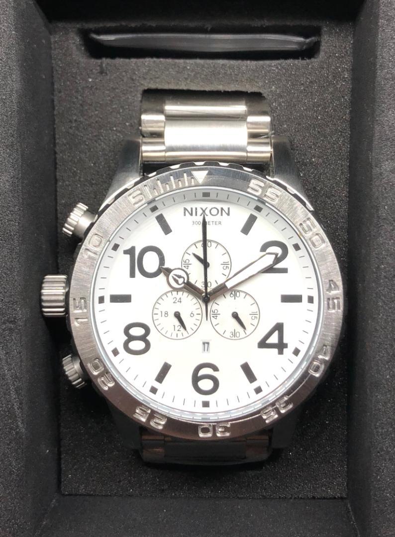ニクソン NIXON 腕時計 クロノグラフA083-100 シルバー ホワイト