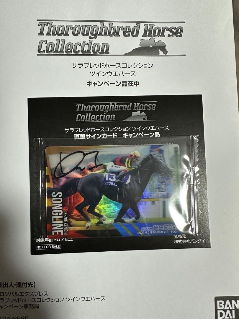 サラブレッドホースコレクション ソングライン池添謙一 直筆サイン】サラブレッドホースコレクション ソングライン 池添