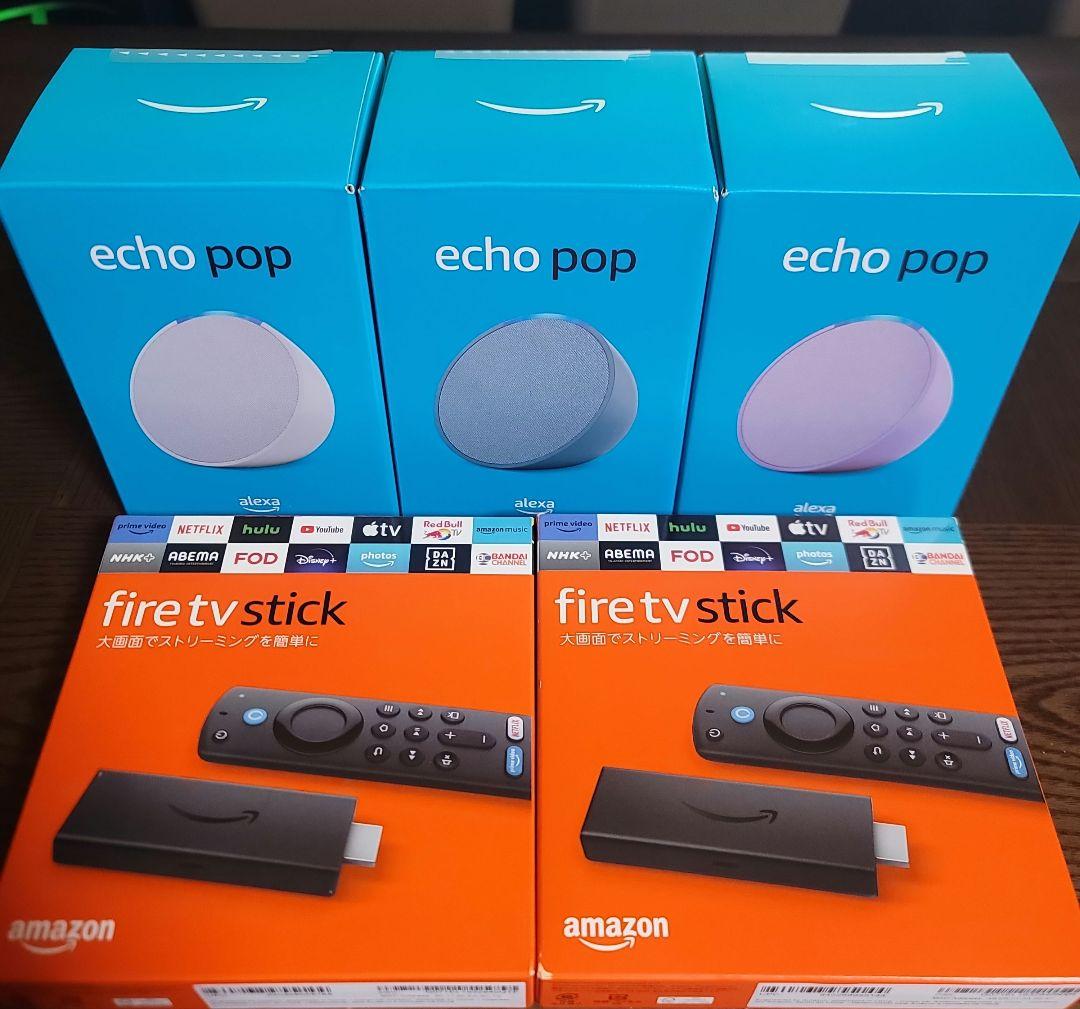 echo pop alexa & fire tv stick 新品未使用（Amazon Echo Dot