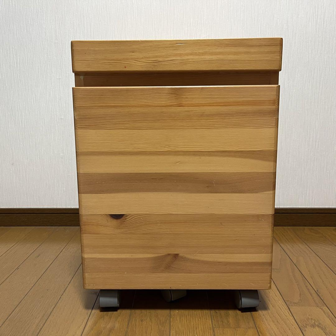 無印良品　パイン材　キャビネット 無印良品 パイン材キャビネットキャスター付き｜Yahoo!フリマ