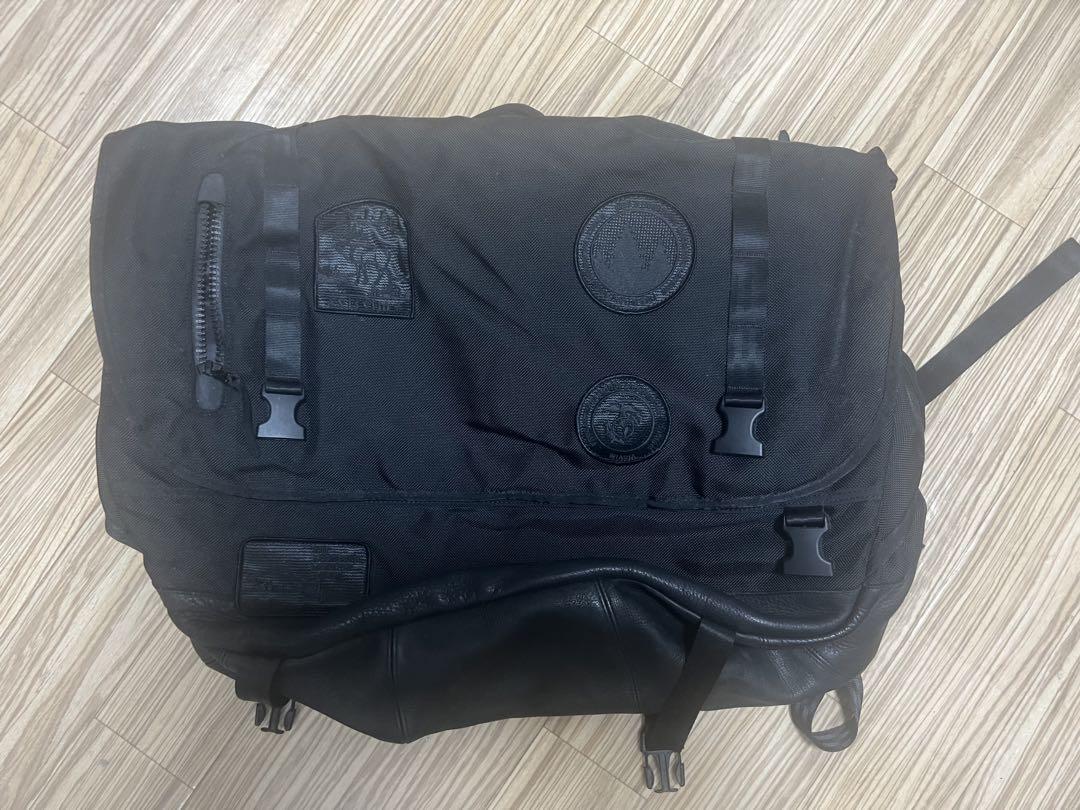 【超希少】 VISVIM E-CAT メッセンジャーバッグ 18L Visvim 18L E-Cat Ballistic Nylon Leather Messenger Bag Navy