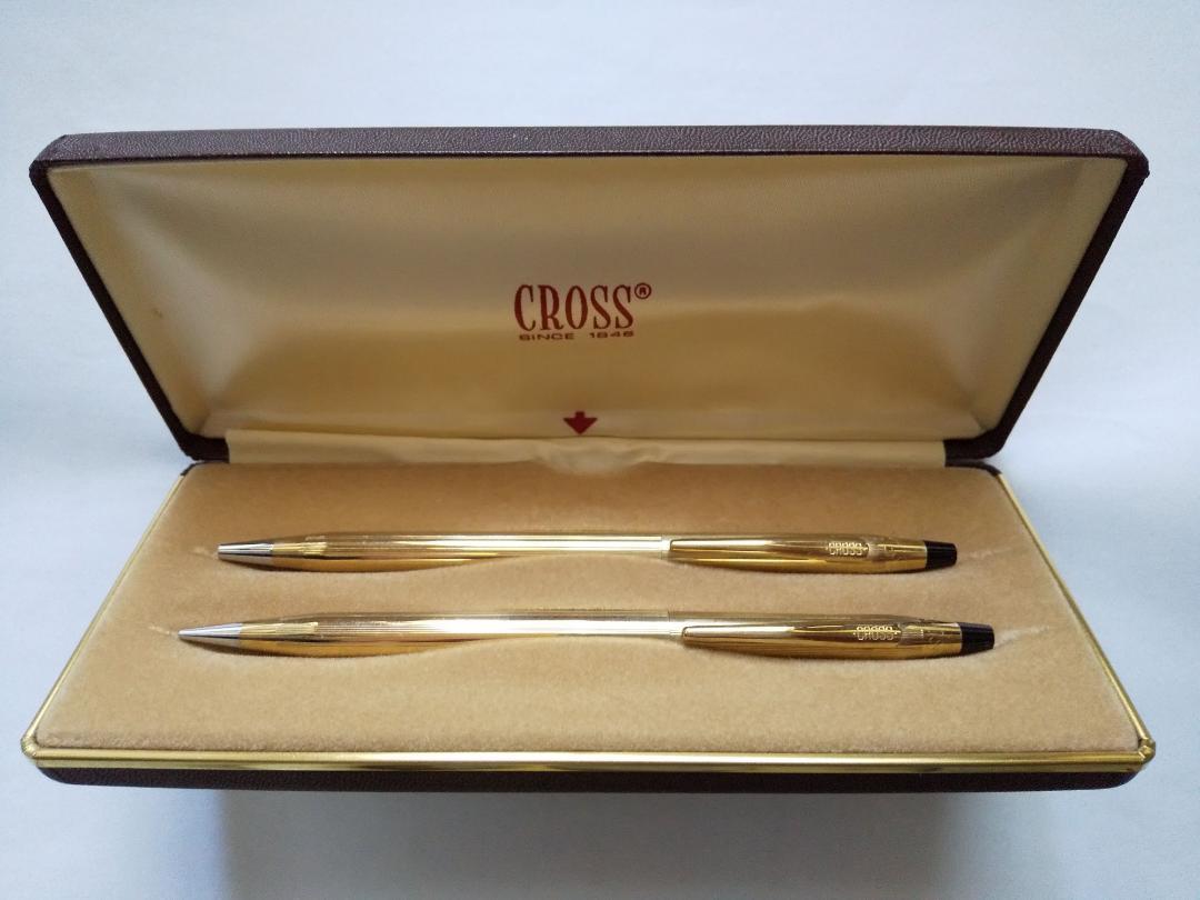 【廃番旧製品】CROSS 10金張り シャープペンシル ボールペン セット 廃番旧製品】CROSS 10金張り シャープペンシル ボールペン