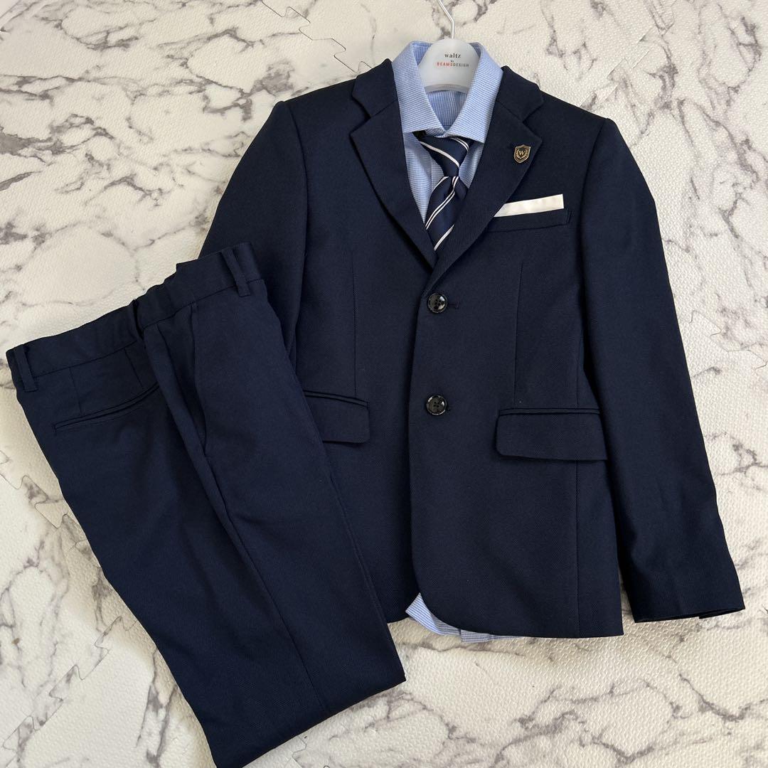 waltz by BEAMS DESIGN　セットアップ　ネイビー　140 ワルツバイビームスデザイン 140 男の子 セットアップ ネイビー