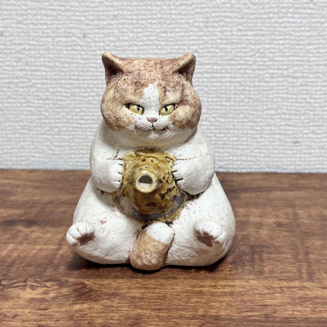 白亜器、徳利 （オーダー 猫徳利（小） 猫口2個セット おちょこ
