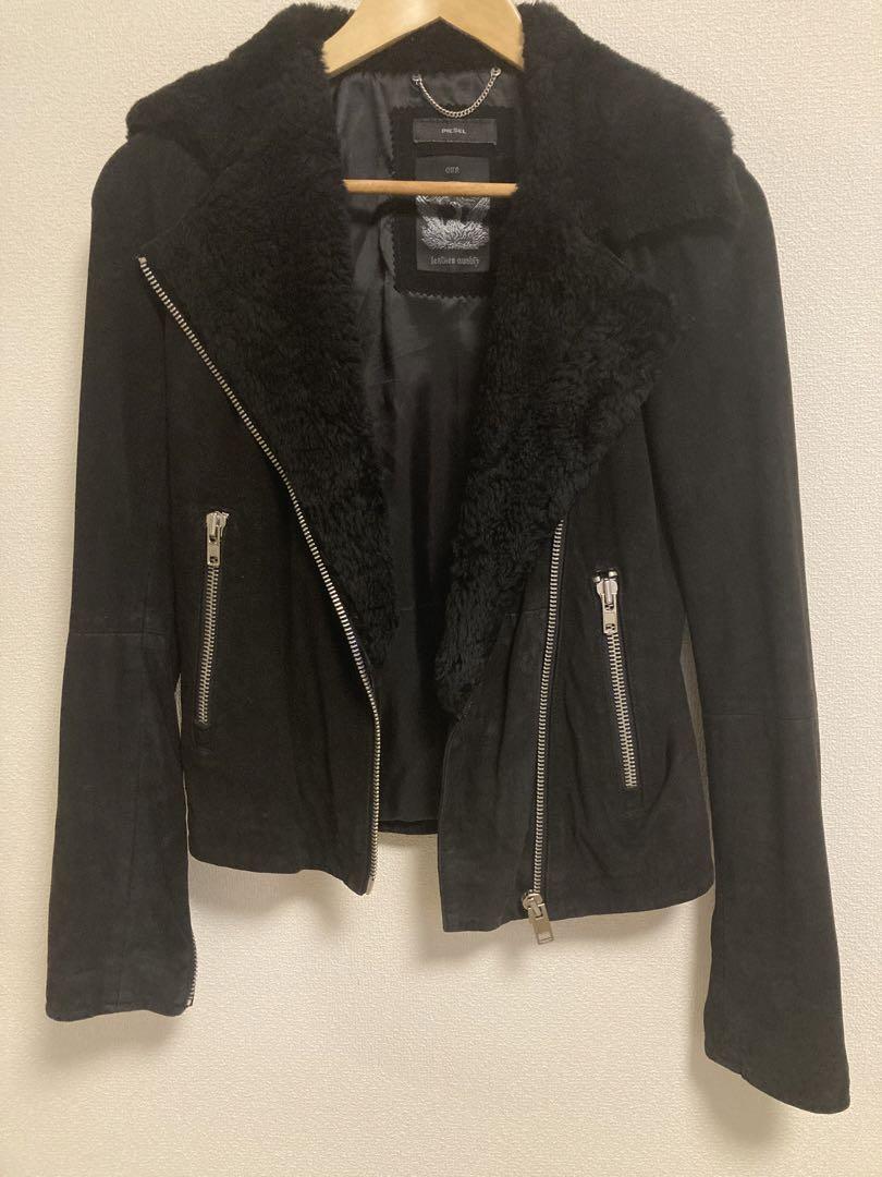 レザージャケット　ファー　ヤギ革　ディーゼル　diesel コート　y2k die-l-o-c8-033_3.jpg