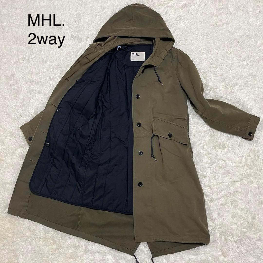 HML.】2way モッズコート フード ライナー付き カーキ M（MHL
