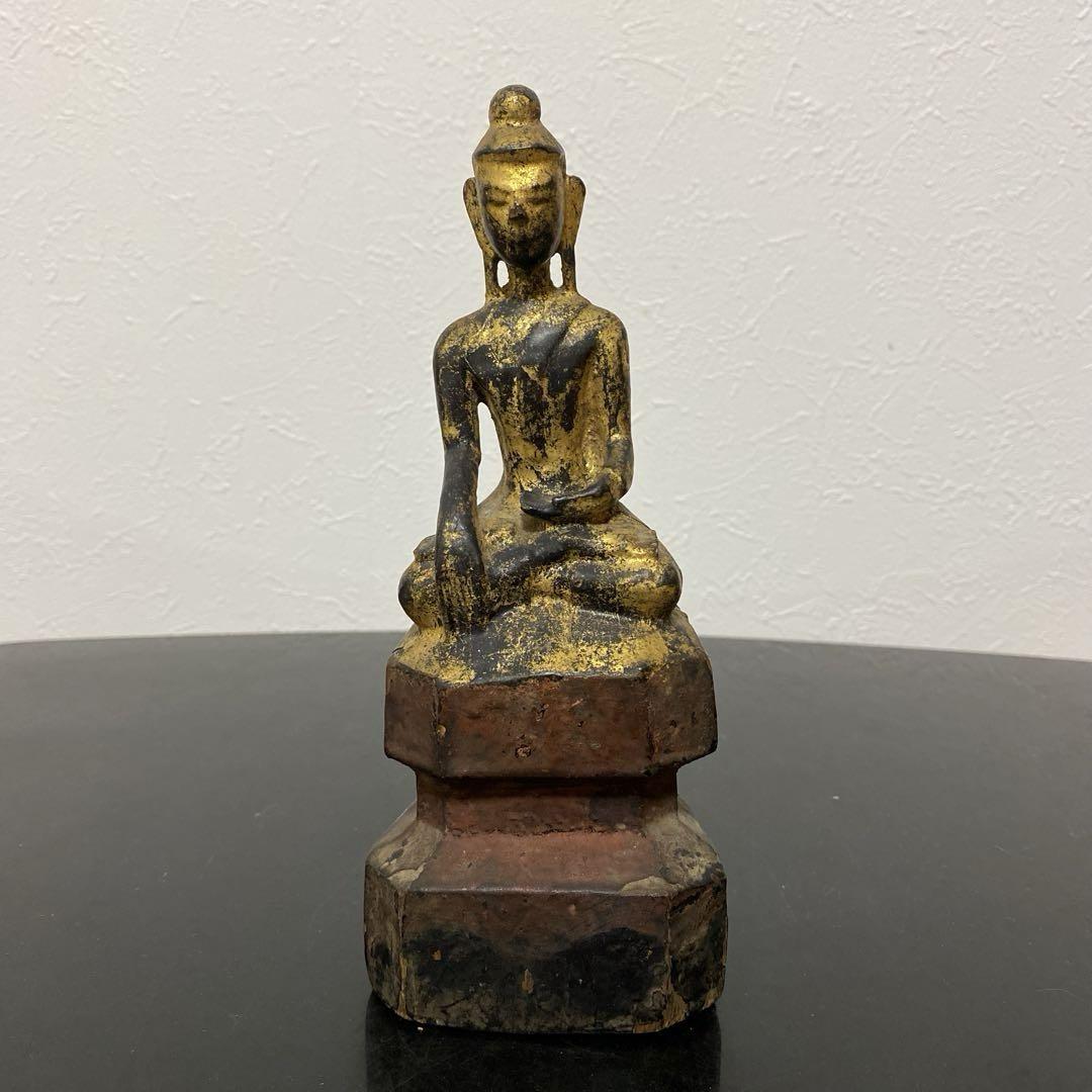 仏教美術 中国 木彫 チベット仏 如来坐像 仏像（仏教美術 （仏教