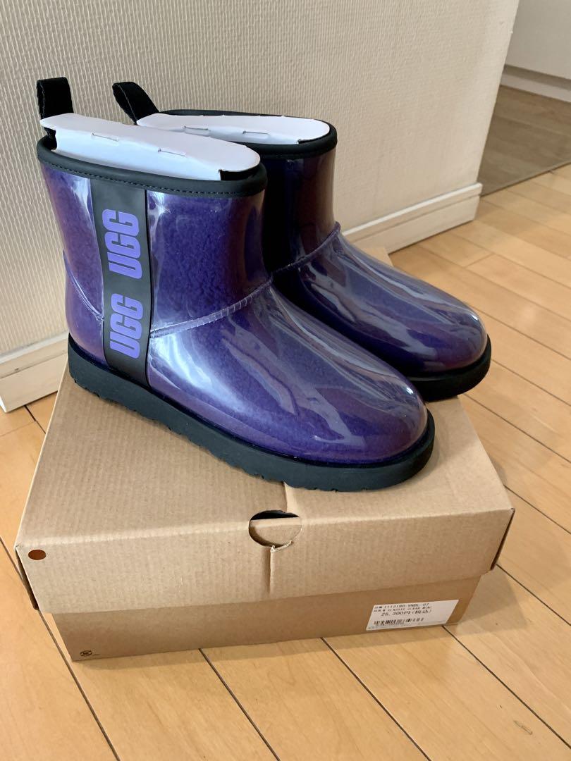 新品 UGG アグブーツ クラシッククリアミニ レインブーツ 24cm