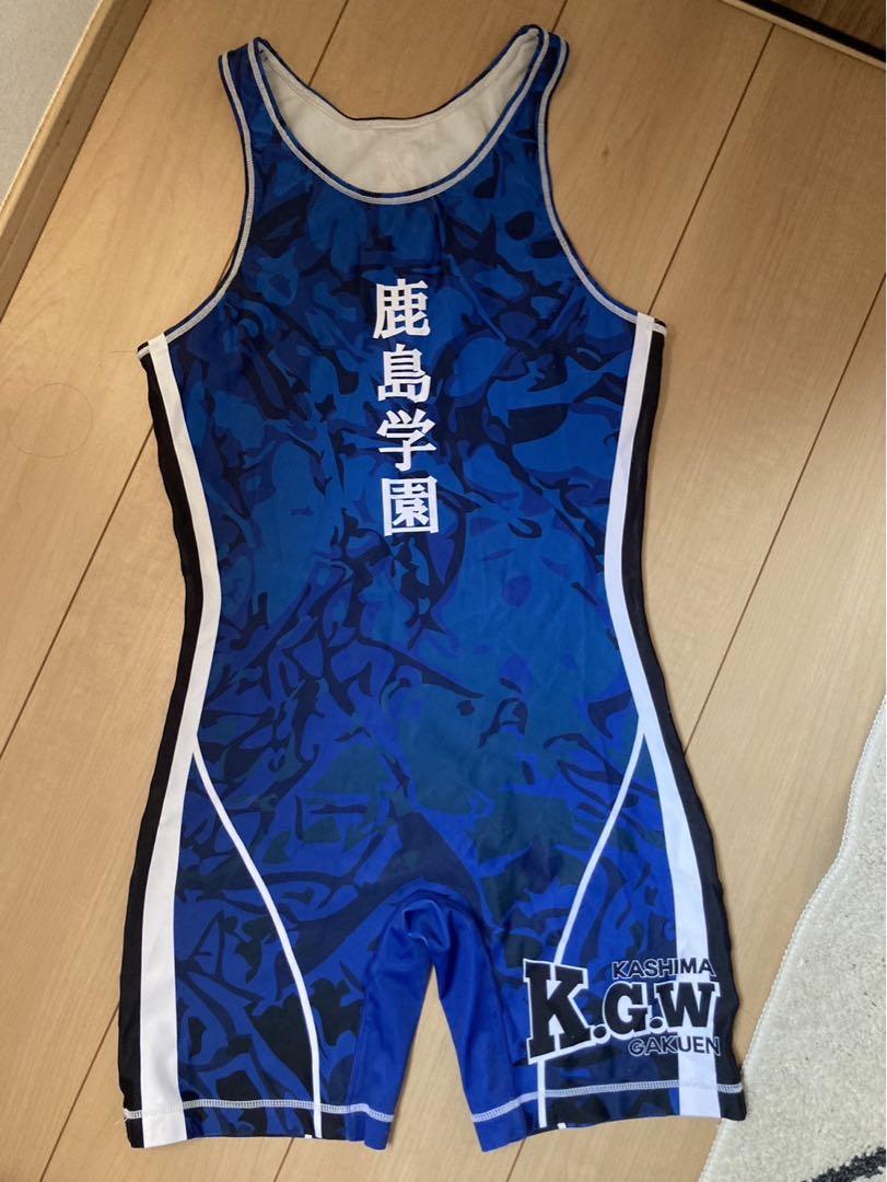 超割引中【激レア】レスリング シングレット 鹿島学園 青