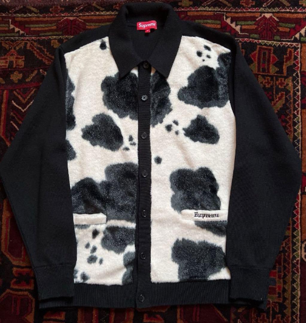 完売品❗️Supreme Cow Print Cardigan Black Supreme Cow Print Cardigan Black Sサイズ