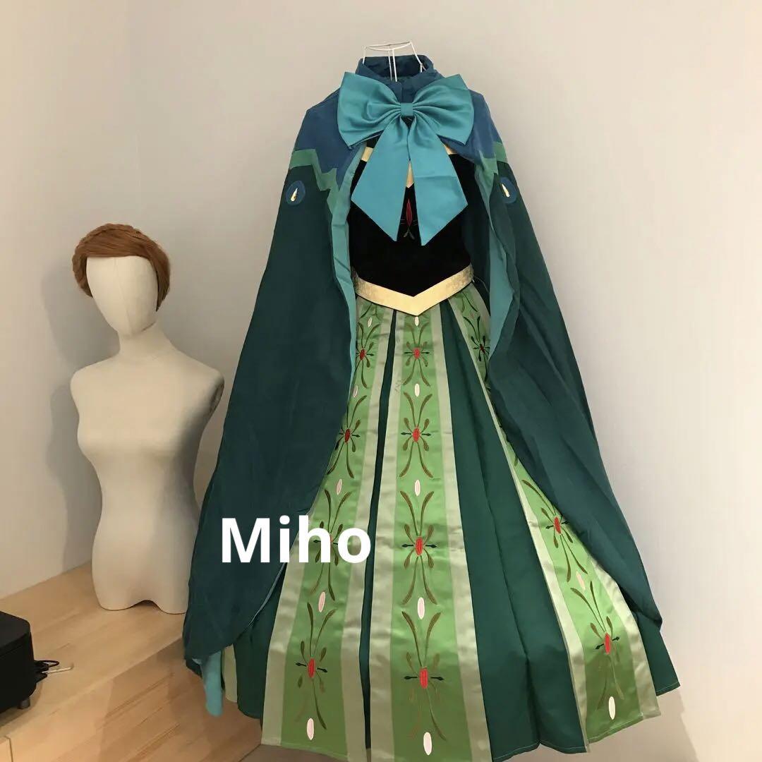 アナ雪 戴冠式 ドレス マント付き Dハロ コスプレ（大人 dハロ