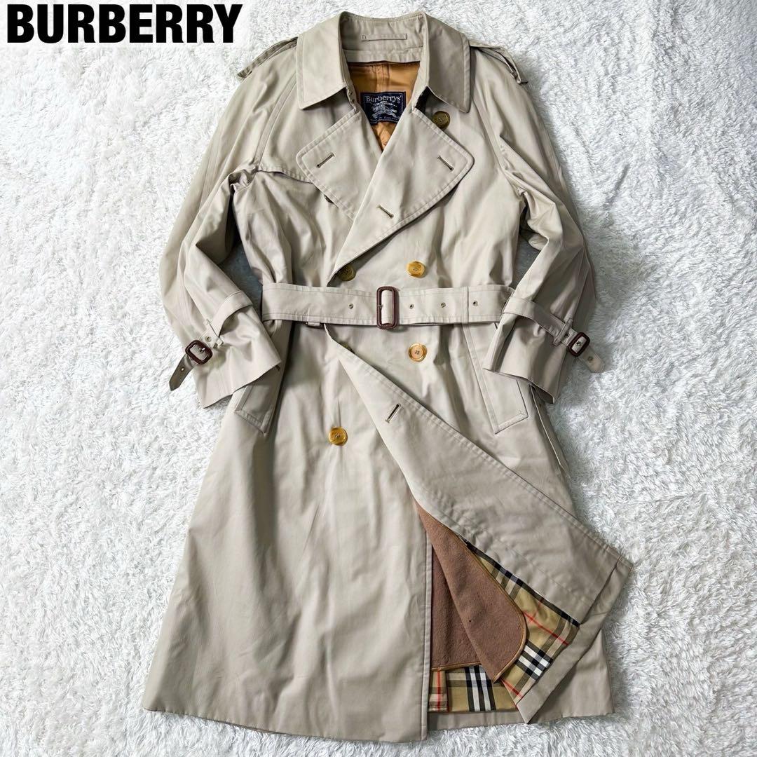 ✨美品✨バーバリー ライナー付トレンチコート マキシ丈 ハニーベージュ 2XL BURBERRY トレンチコート ハニーベージュ 2XL マキシ丈 ライナー