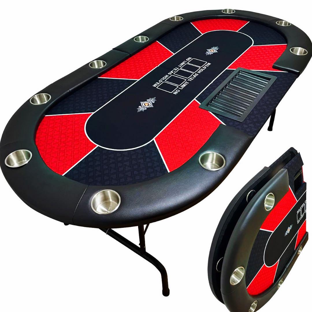 新品未使用 LEDポーカーテーブル　WPTレッドデザイン 　カジノテーブル WPTポーカーテーブル - ポーカー製品販売店PGP