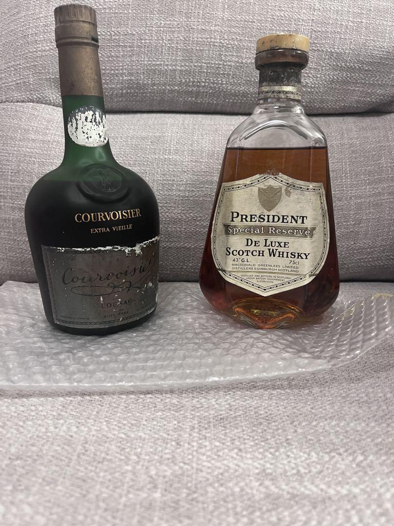 COURVOISIER コニャック & PRESIDENT スコッチウイスキー COURVOISIER コニャック & PRESIDENT スコッチウイスキー（特級