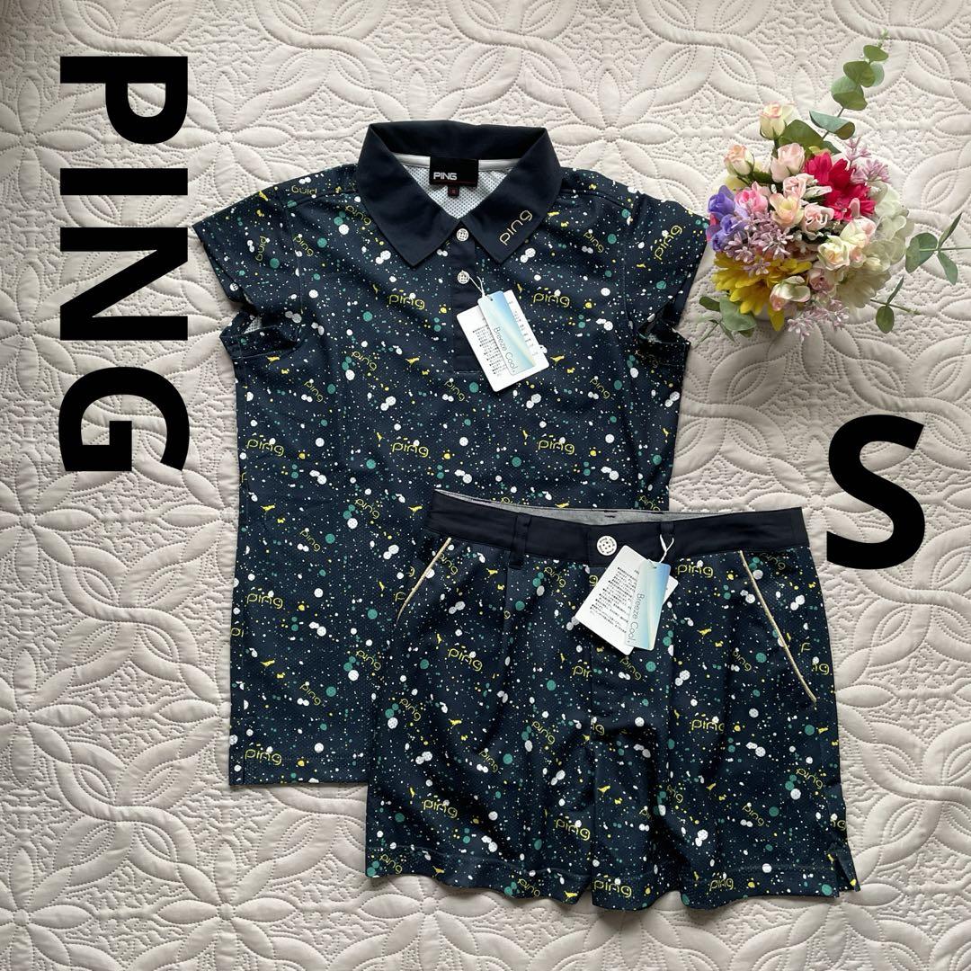 【YUMI 様】PING ポロシャツ ショートパンツ セットアップ ネイビー S PING ピン ポロシャツ ショートパンツ セットアップ ネイビー S