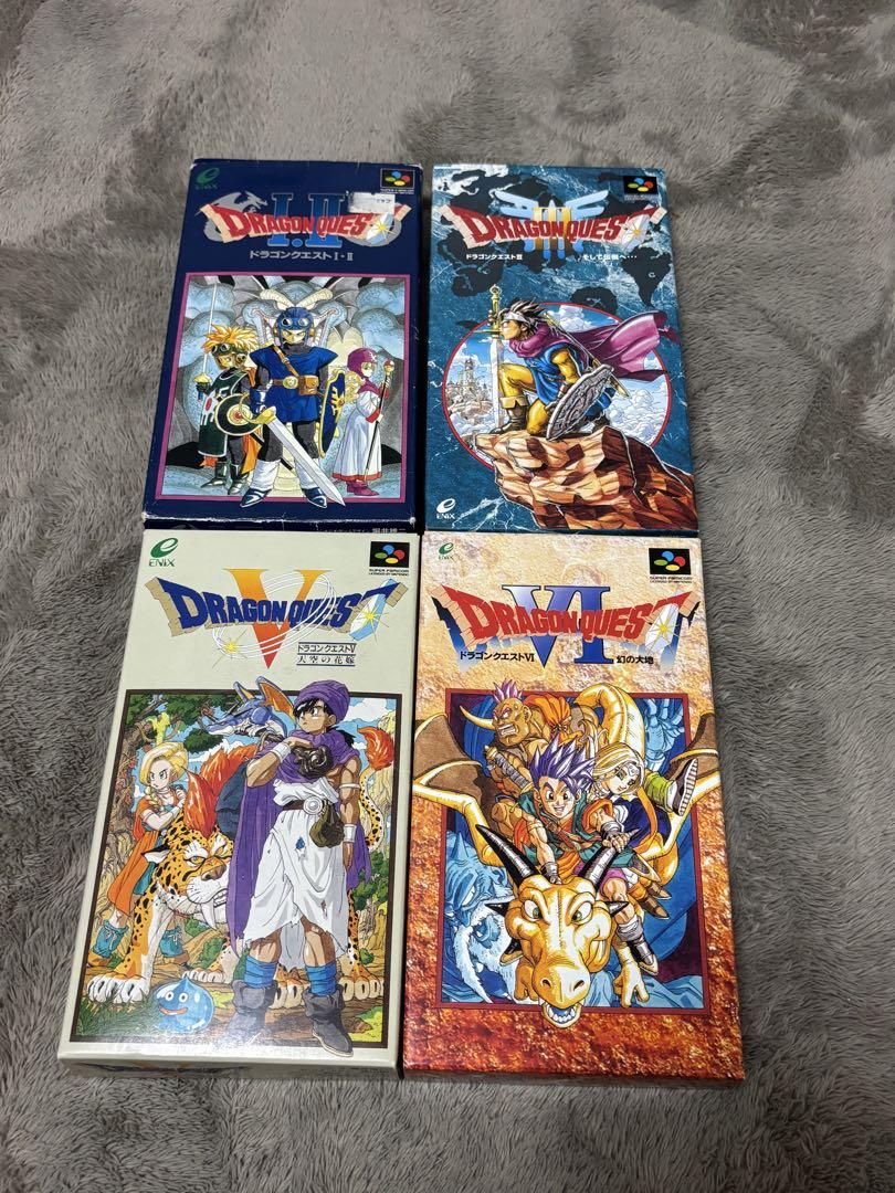 SFC ドラゴンクエスト1.2,3,5,6 セット （箱、説明書）有