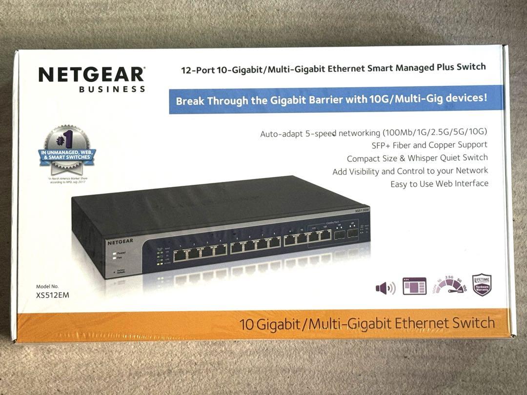 NETGEAR XS512EM-100AJS 12ポートスイッチ 未開封新品（Amazon